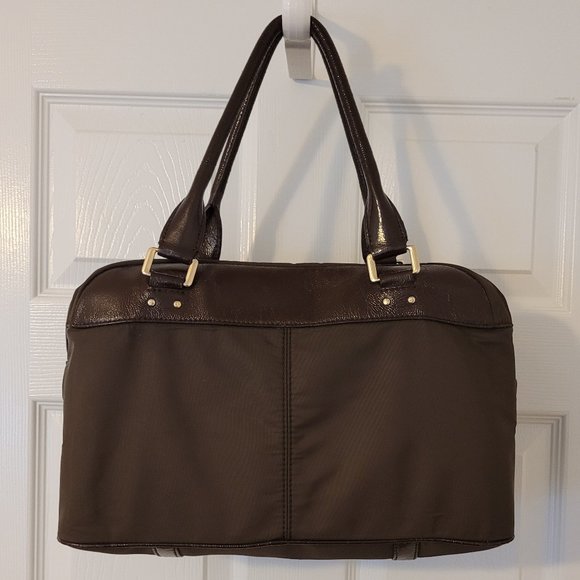 Kate Spade New York Woven Nylon with Patent Leather Trim Handbag - Picture 2 of 8